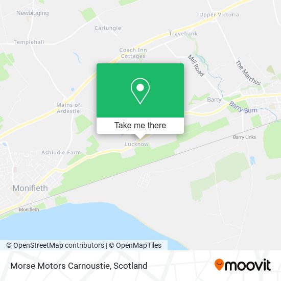 Morse Motors Carnoustie map