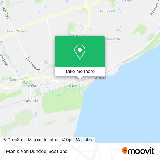 Man & van Dundee map