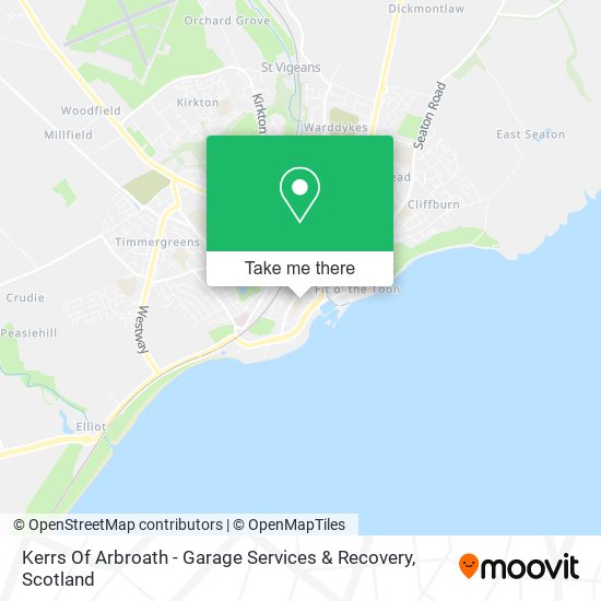 Kerrs Of Arbroath - Garage Services & Recovery map