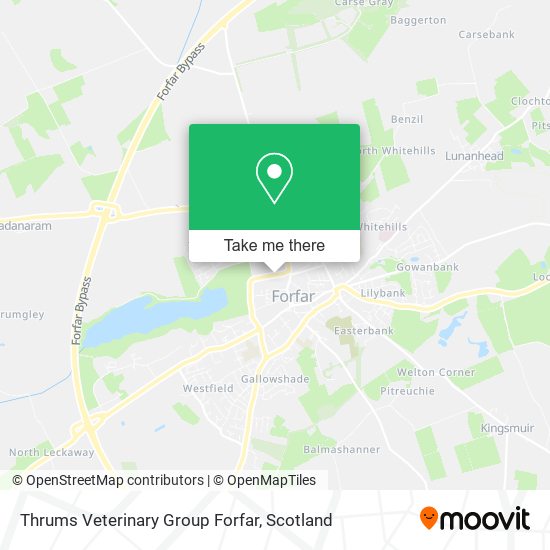 Thrums Veterinary Group Forfar map