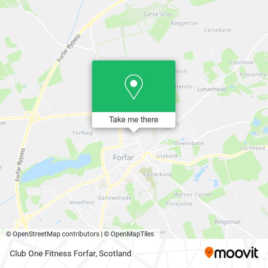 Club One Fitness Forfar map