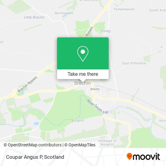Coupar Angus P map