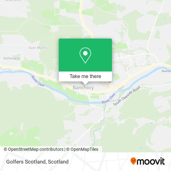 Golfers Scotland map