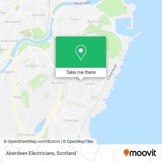 Aberdeen Electricians map