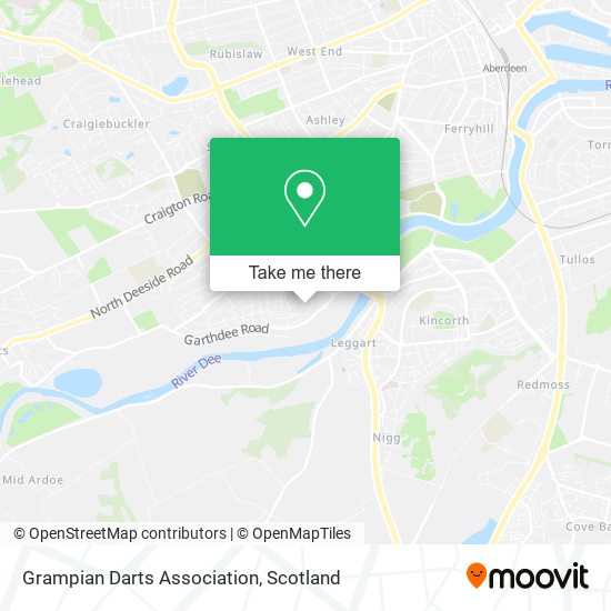 Grampian Darts Association map