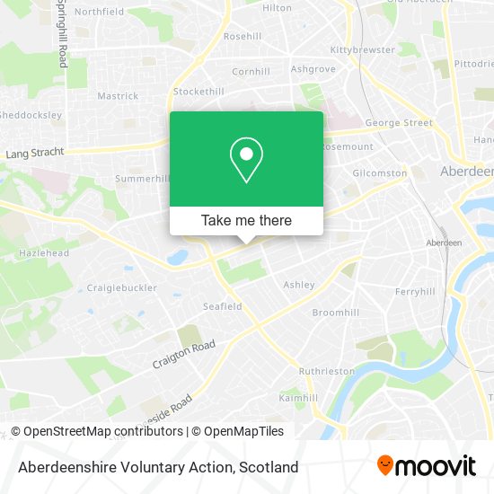 Aberdeenshire Voluntary Action map