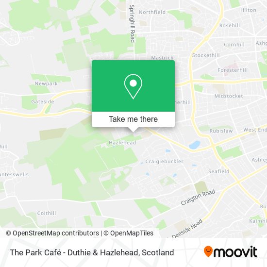 The Park Café - Duthie & Hazlehead map