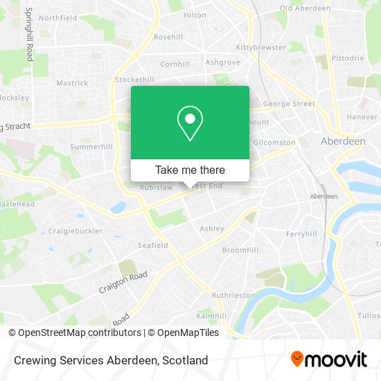 Crewing Services Aberdeen map