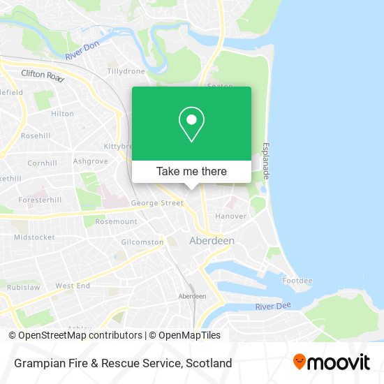 Grampian Fire & Rescue Service map