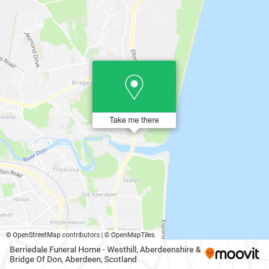 Berriedale Funeral Home - Westhill, Aberdeenshire & Bridge Of Don, Aberdeen map