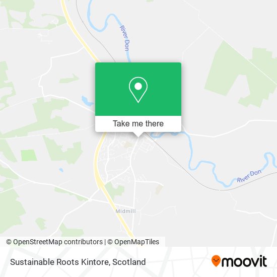 Sustainable Roots Kintore map