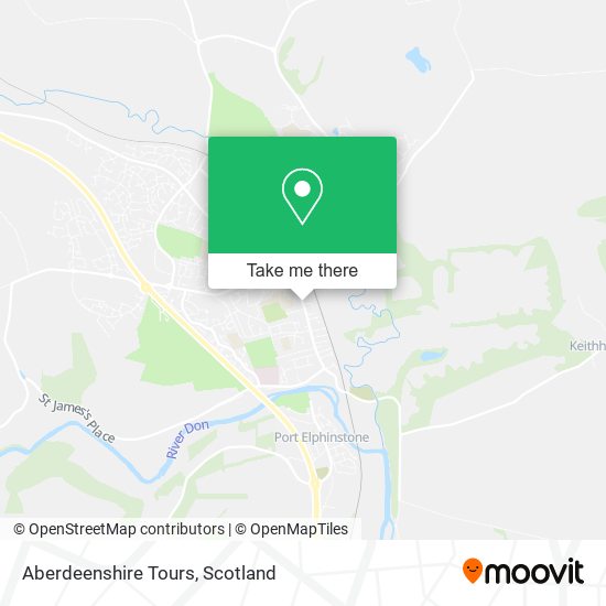Aberdeenshire Tours map