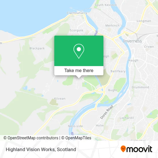 How to Get to Highland Vision Works in Inverness by Bus?