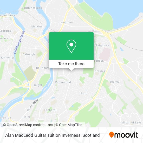 Alan MacLeod Guitar Tuition Inverness map