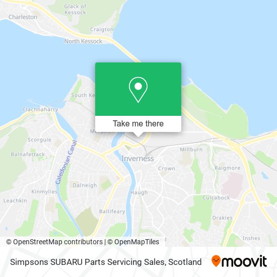 Simpsons SUBARU Parts Servicing Sales map