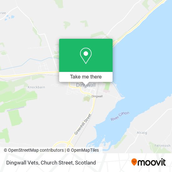 Dingwall Vets, Church Street map