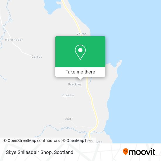 Skye Shilasdair Shop map