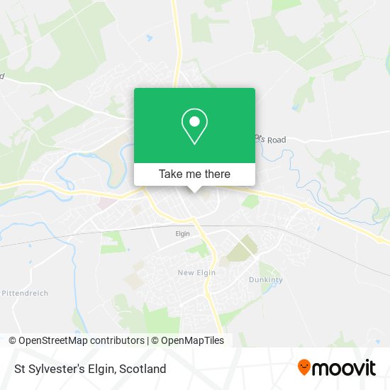 St Sylvester's Elgin map