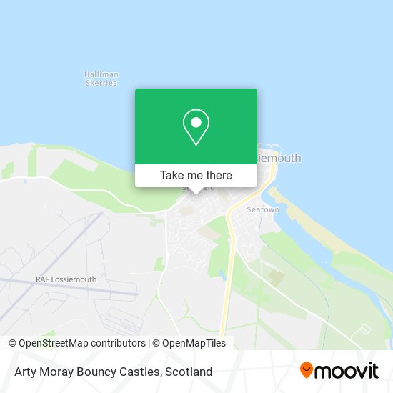 Arty Moray Bouncy Castles map