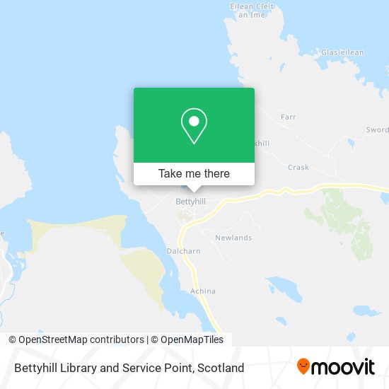 Bettyhill Library and Service Point map