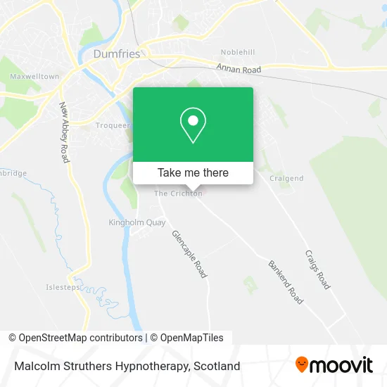 Malcolm Struthers Hypnotherapy map