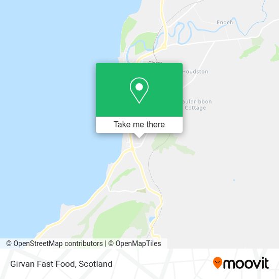 Girvan Fast Food map