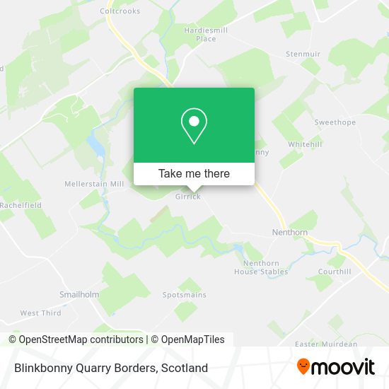 Blinkbonny Quarry Borders map