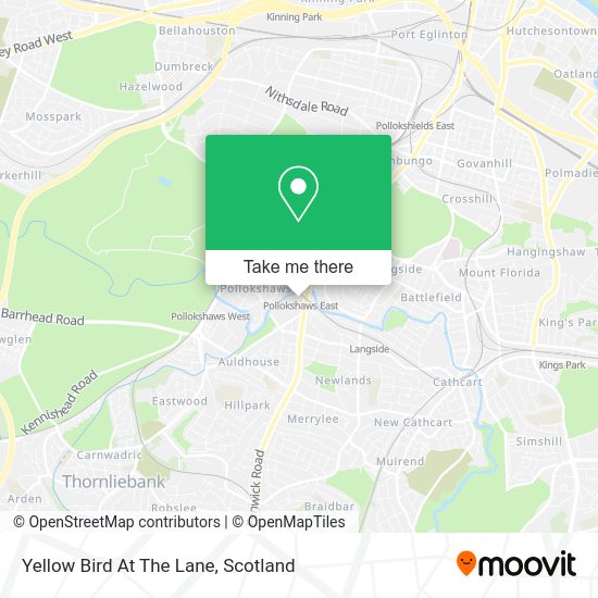 Yellow Bird At The Lane map