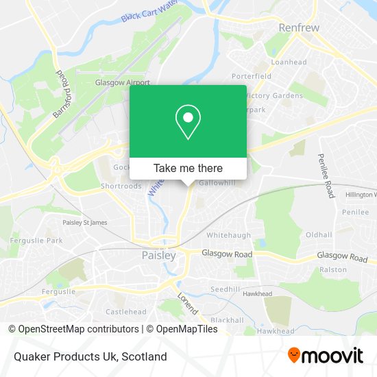 Quaker Products Uk map