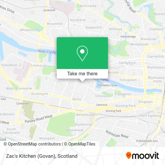 Zac's Kitchen (Govan) map