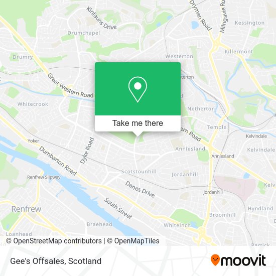 Gee's Offsales map
