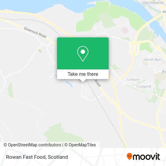 Rowan Fast Food map