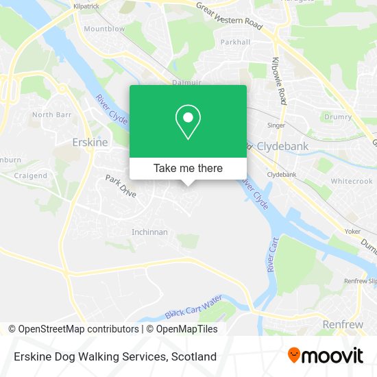 Erskine Dog Walking Services map