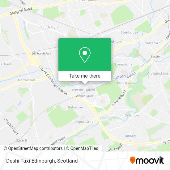 Deshi Taxi Edinburgh map