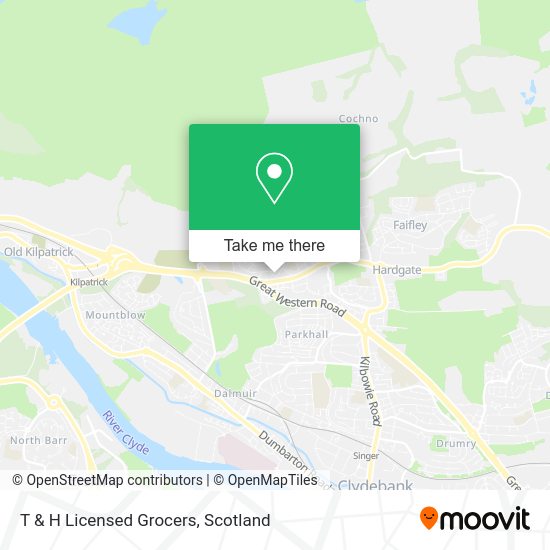T & H Licensed Grocers map