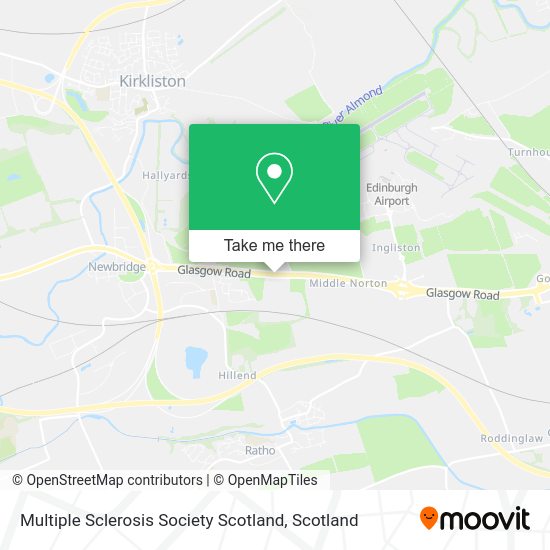 Multiple Sclerosis Society Scotland map