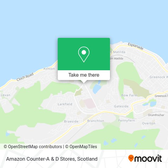 Amazon Counter-A & D Stores map