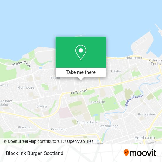 Black Ink Burger map