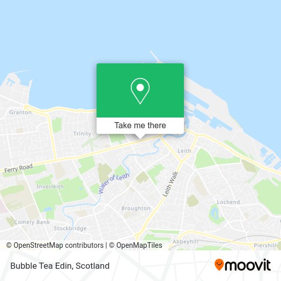 Bubble Tea Edin map