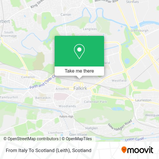 From Italy To Scotland (Leith) map