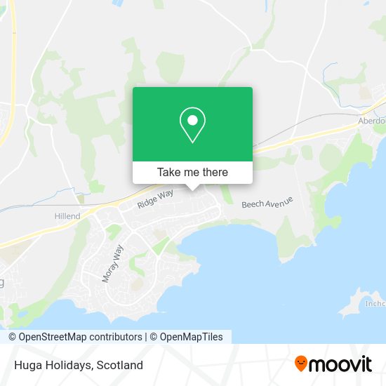Huga Holidays map