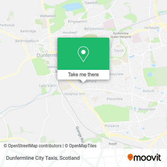 Dunfermline City Taxis map