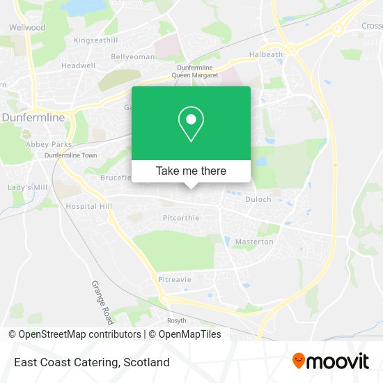 East Coast Catering map