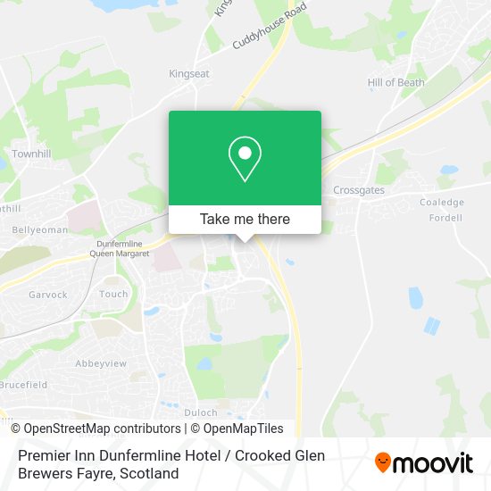 Premier Inn Dunfermline Hotel / Crooked Glen Brewers Fayre map