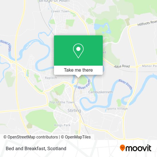 Bed and Breakfast map