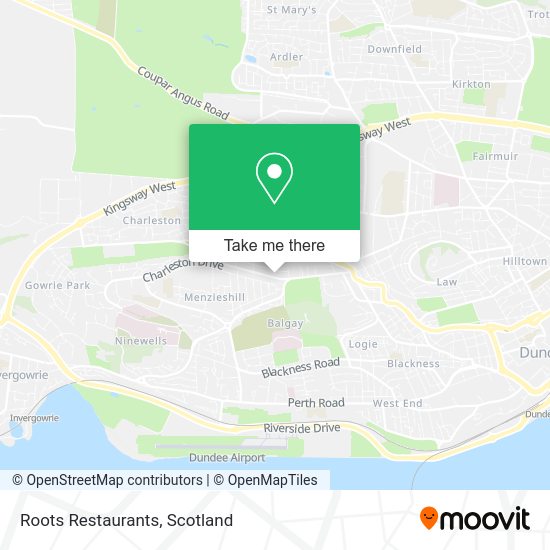 Roots Restaurants map
