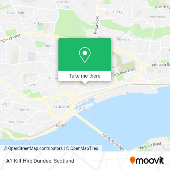 A1 Kilt Hire Dundee map