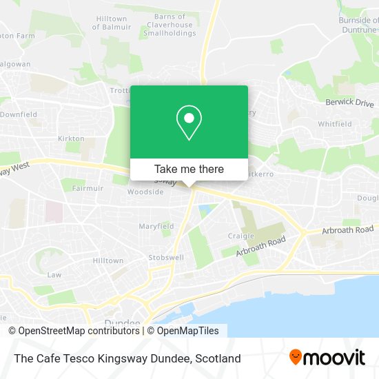 The Cafe Tesco Kingsway Dundee map