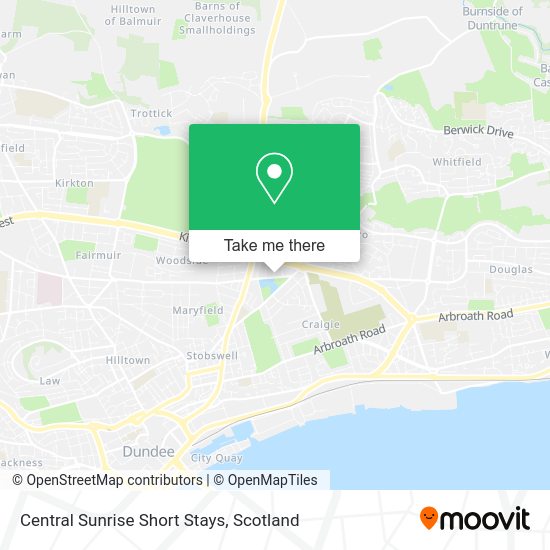 Central Sunrise Short Stays map