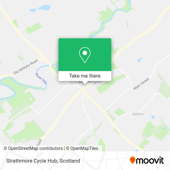 How to get to Strathmore Cycle Hub in Coupar Angus by bus?